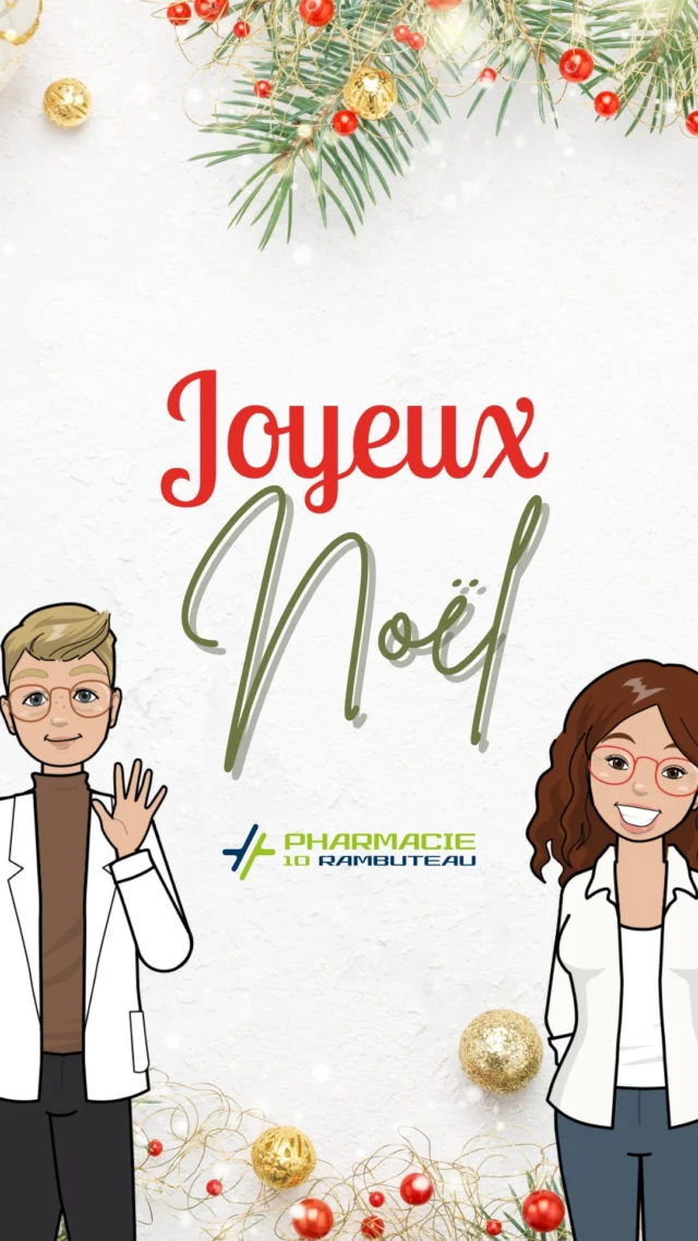 Toute l’équipe de la Pharmacie Rambuteau vous souhaite de très belles fêtes de fin d’année ! ✨🎄

En cette période festive, prenez soin de vous et de vos proches. ❤️ Que ces fêtes soient remplies de joie, de moments partagés et de sérénité.

🎁 Besoin de conseils pour les petits maux de l’hiver ou de cadeaux bien-être de dernière minute ? Venez nous rendre visite, nous sommes là pour vous !

🎅 Merci pour votre confiance tout au long de l’année. Nous avons hâte de vous retrouver en pleine forme en 2025 ! 🌟

#JoyeusesFêtes #PharmacieRambuteau #PrendreSoinDeVous #MerciDeVotreConfiance #FinDAnnée